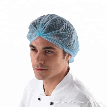 Disposable PP non woven double elastic surgical mob cap / medical clip cap / non-woven head bouffant cap hairnets